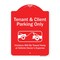 Signmission Tenant And Client Parking Violators Towed Away Heavy-Gauge Aluminum Sign, 24" x 18", RW-1824-9751 A-DES-RW-1824-9751 - alternate 1